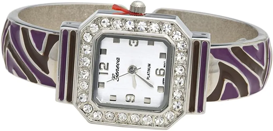 Square Case Multicolor Cuff Bangle Watch Blekon teacup endeavor eager stiff Collections Women's 25mm 