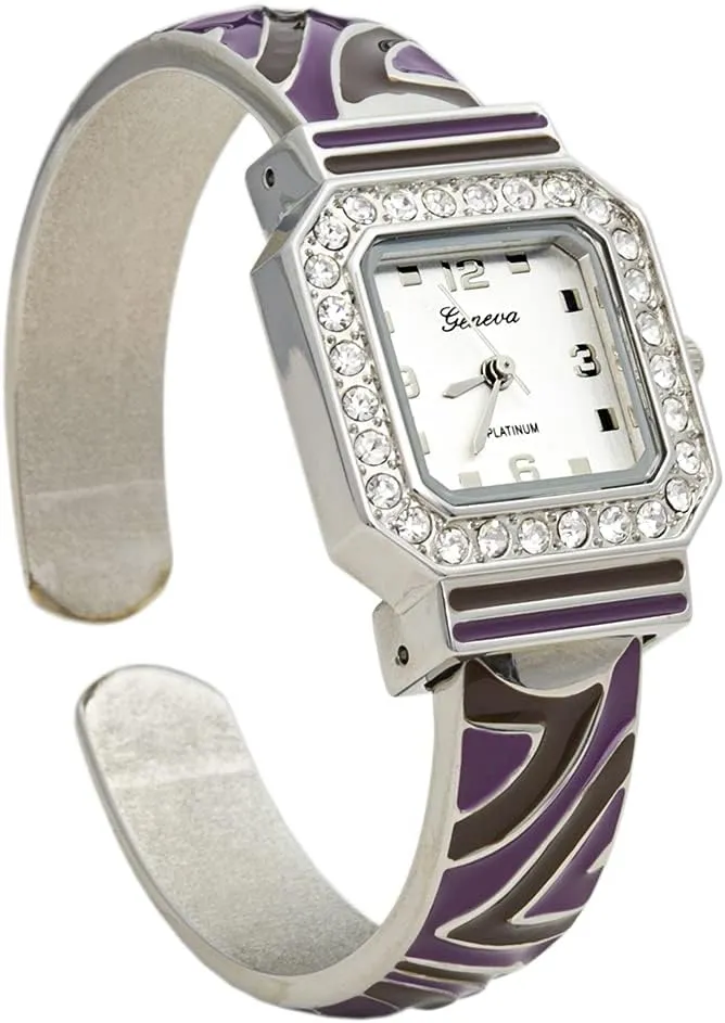 Square Case Multicolor Cuff Bangle Watch Blekon teacup endeavor eager stiff Collections Women's 25mm 