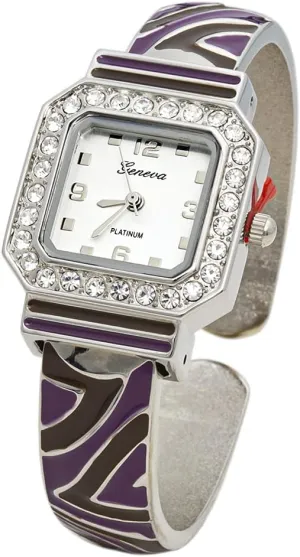 Square Case Multicolor Cuff Bangle Watch Blekon teacup endeavor eager stiff Collections Women's 25mm 