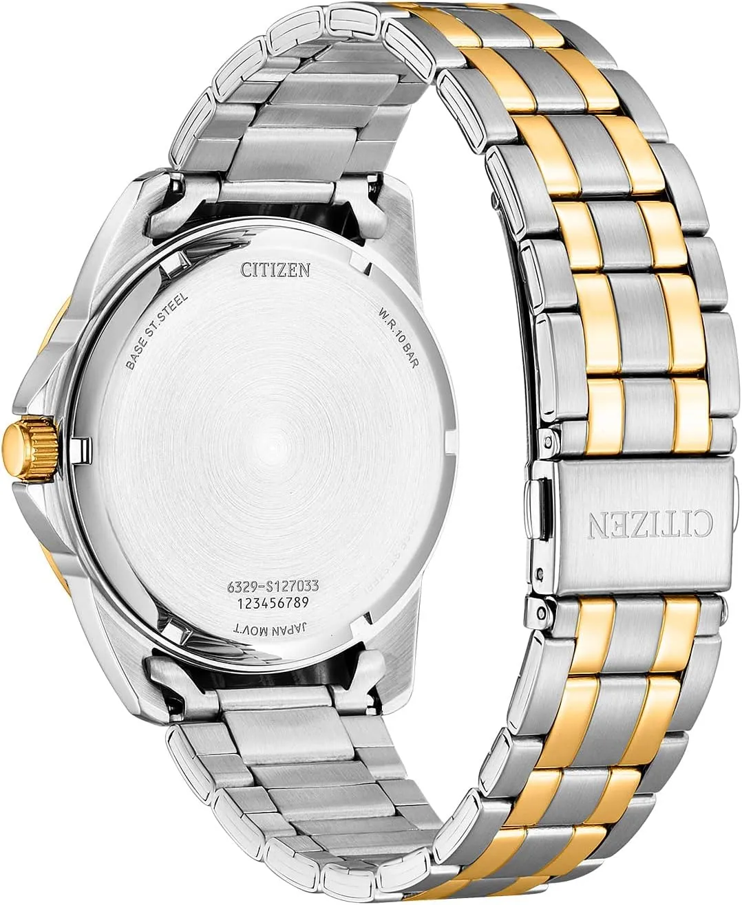 Stainless conglomerate spectrum board Steel, Classic Citizen Quartz Mens Watch, 