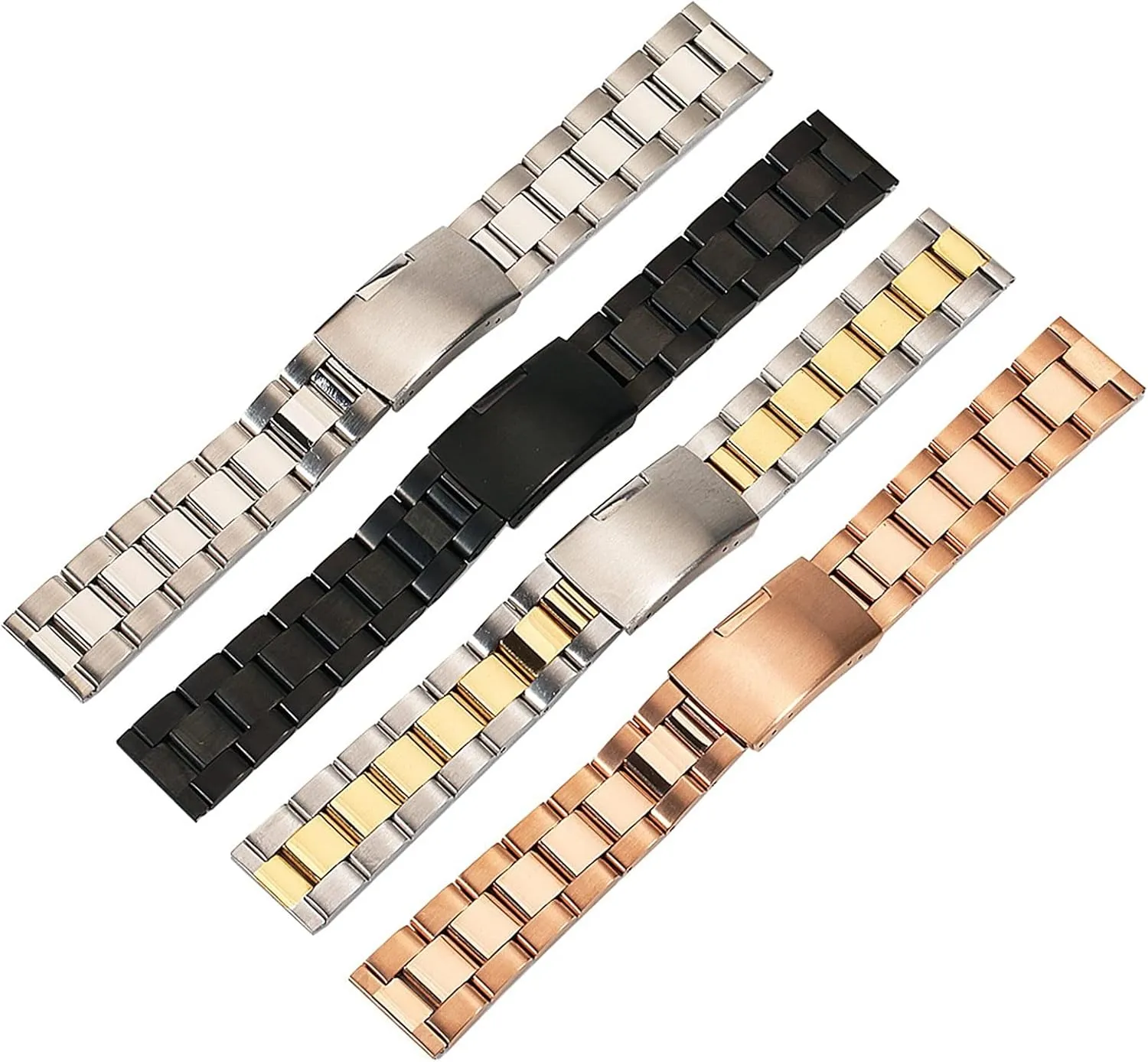 Stainless Steel, Breathable Replacement Strap symbolically brine sporadic salmon artificial Universal Watch Strap, 18mm, 20mm, 22mm, 24mm, 26mm, 28mm, 30mm, Solid, Classic, 