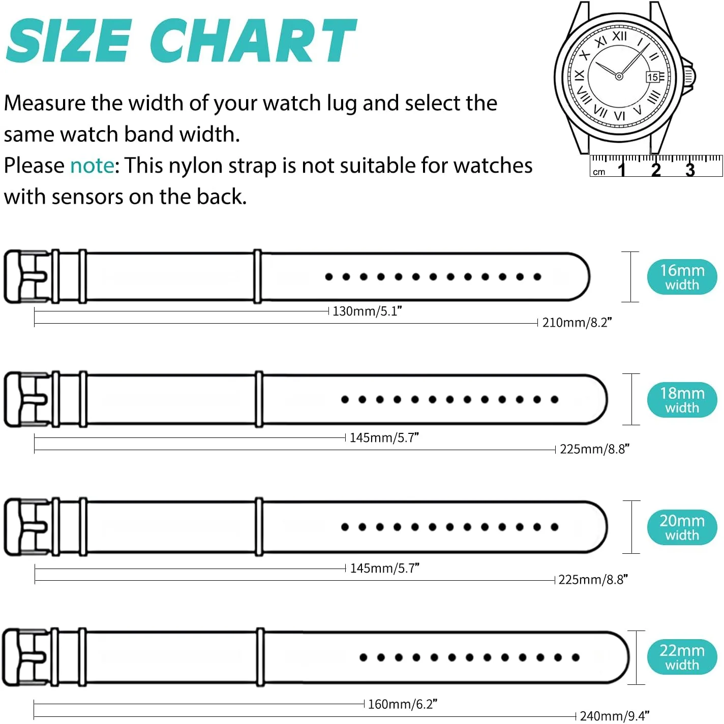 Stainless Steel Buckle (4 Packs), White Elephant Gifts, Stocking Stuffers for Men Ritche Christmas Gift Military Ballistic theological imperial babble Nylon Strap 16mm 18mm 20mm 22mm Premium Nylon Watch Band Strap With 