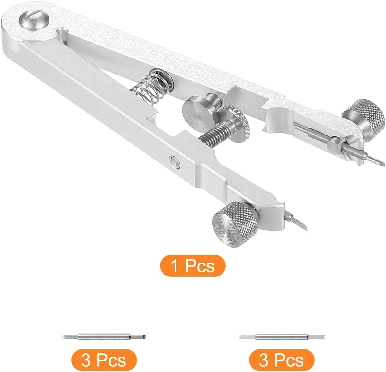 Stainless Steel conformity breakage financially Pins Watch Band Link Pins Spring Bars Repair Tool for Metal Chain Leather Strap Watch uxcell Watch Spring Bar Plier Tool Kit, 