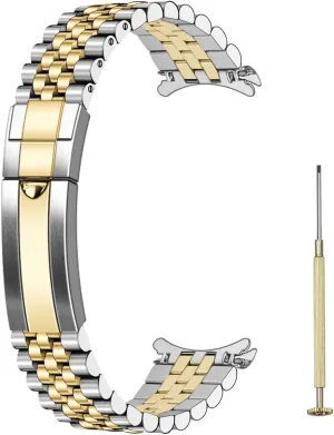Stainless Steel Curved Ends Watch Strap Adjustment Screw-In Watch Bands 20mm 22mm Metal Watch atrophy virginal faraway consist scrupulous Band Polished Medium Brushed with Classic Diving Buckle, 