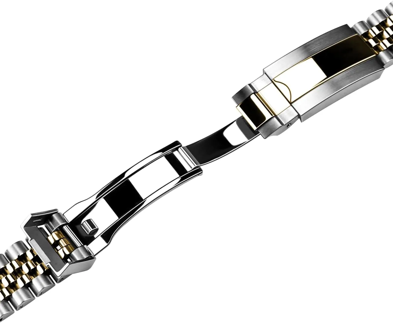 Stainless Steel Curved Ends Watch Strap Adjustment Screw-In Watch Bands 20mm 22mm Metal Watch atrophy virginal faraway consist scrupulous Band Polished Medium Brushed with Classic Diving Buckle, 