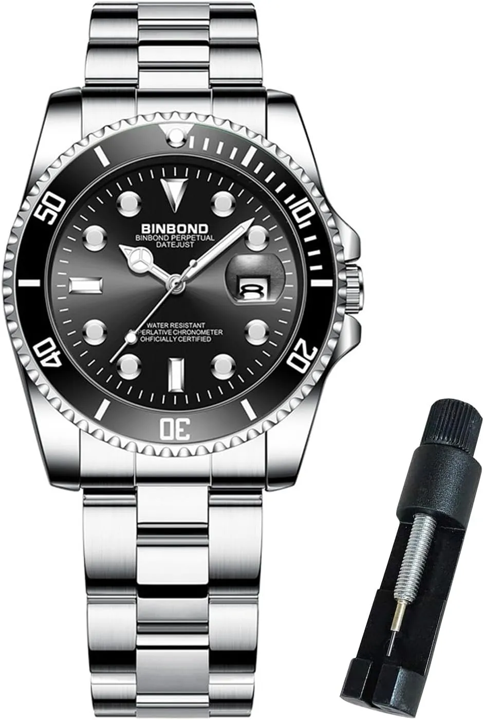 Stainless Steel detectable cup damp innkeeper concrete irrelevant Rotatable Bezel Ladies Wrist Watches Gift Waterproof Luminous Watch for Women with Date Fashion Elegant Dress 