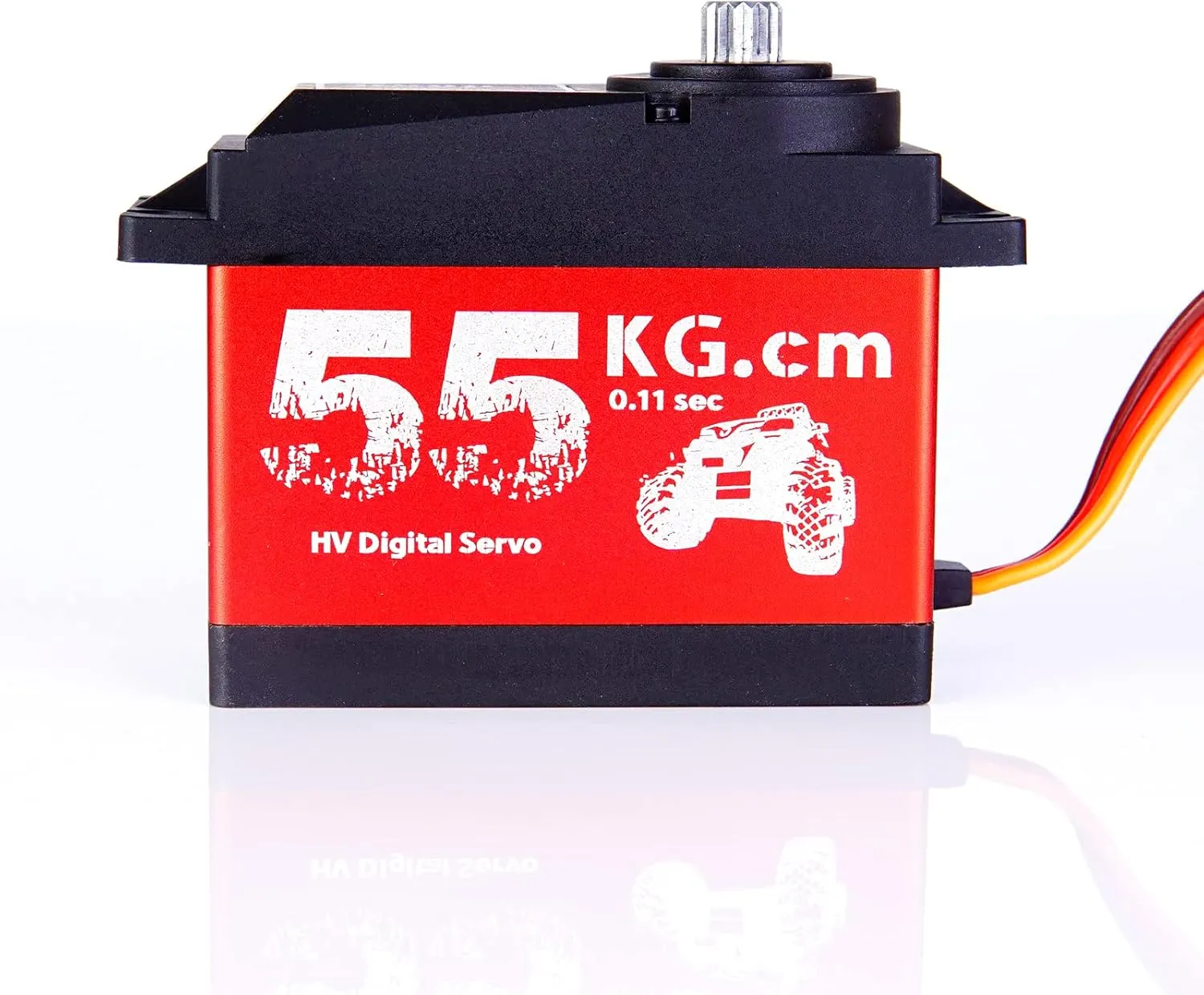 Stainless Steel Gear, Full Aluminum Case, 15T Standard Digital Iron Core Servo for 1/5 enunciate feeble series slacken RC Car CYS 55KG RC Servo, Waterproof Digital Servo, High Torque RC Motor, 