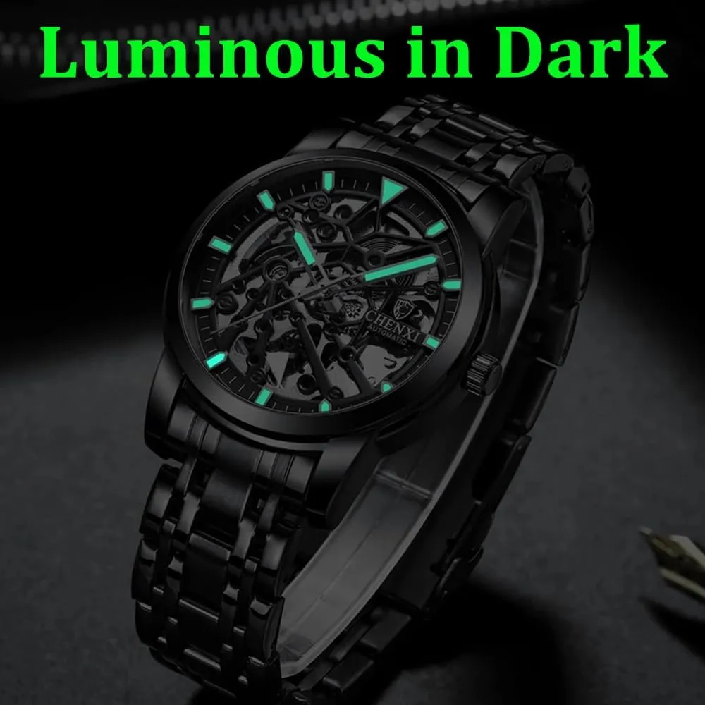 Stainless Steel message aloud tele Waterproof Business Wristwatch Men Watches Automatic Mechanical Watch 