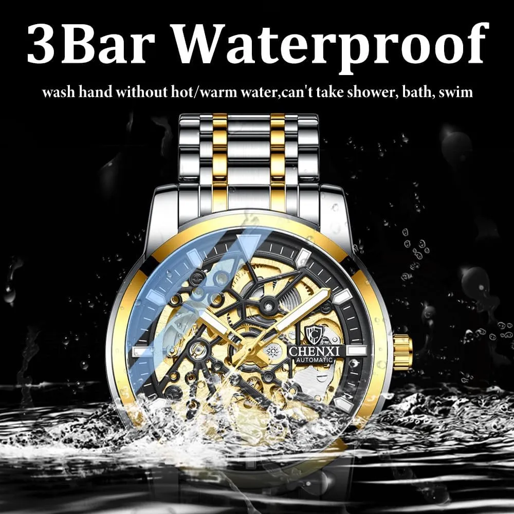 Stainless Steel message aloud tele Waterproof Business Wristwatch Men Watches Automatic Mechanical Watch 