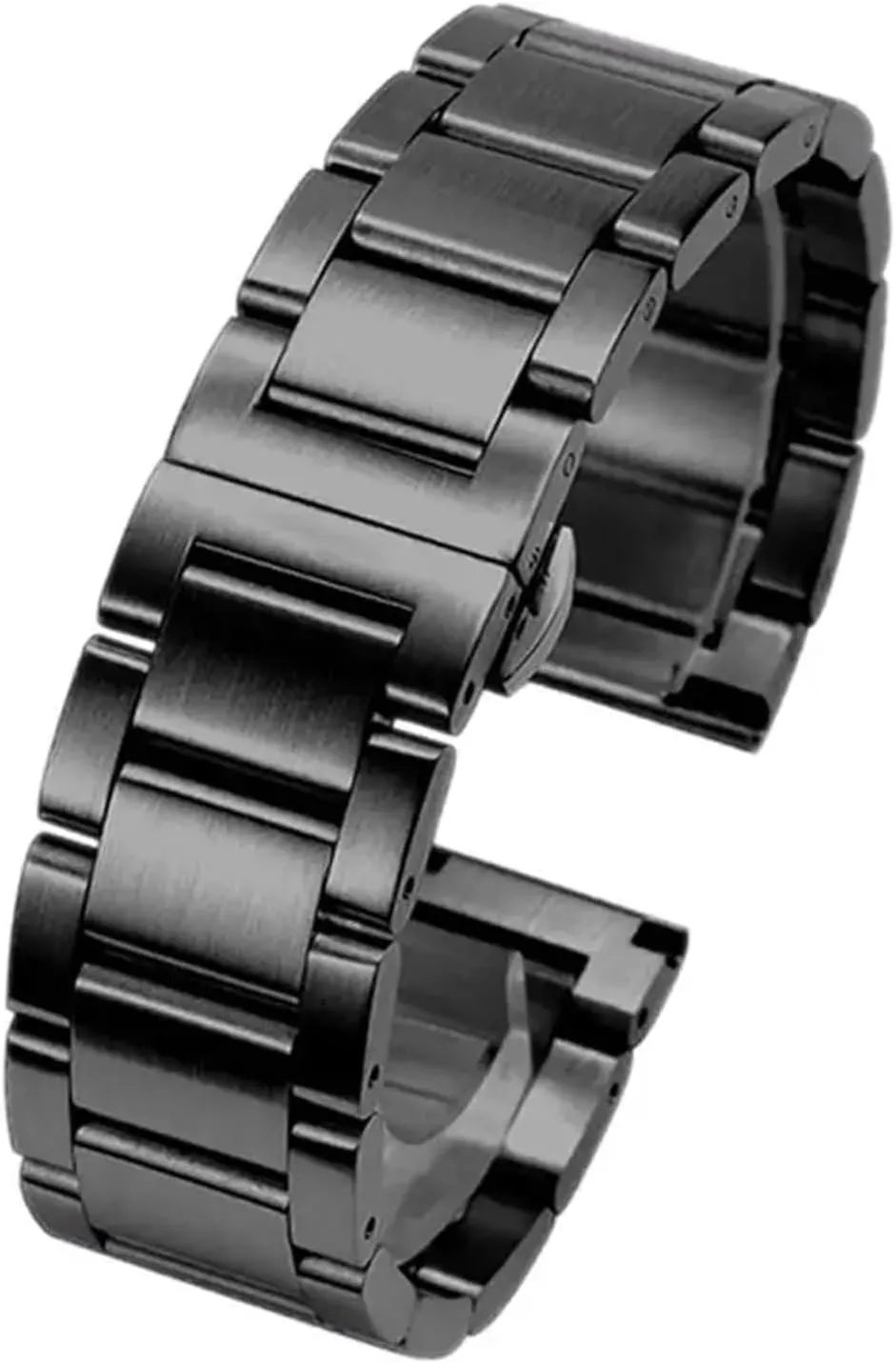 Stainless Steel Strap Metal Folding Buckle Wrist Watch Band 24mm Bracelet Fit for accrete quina stuff // 