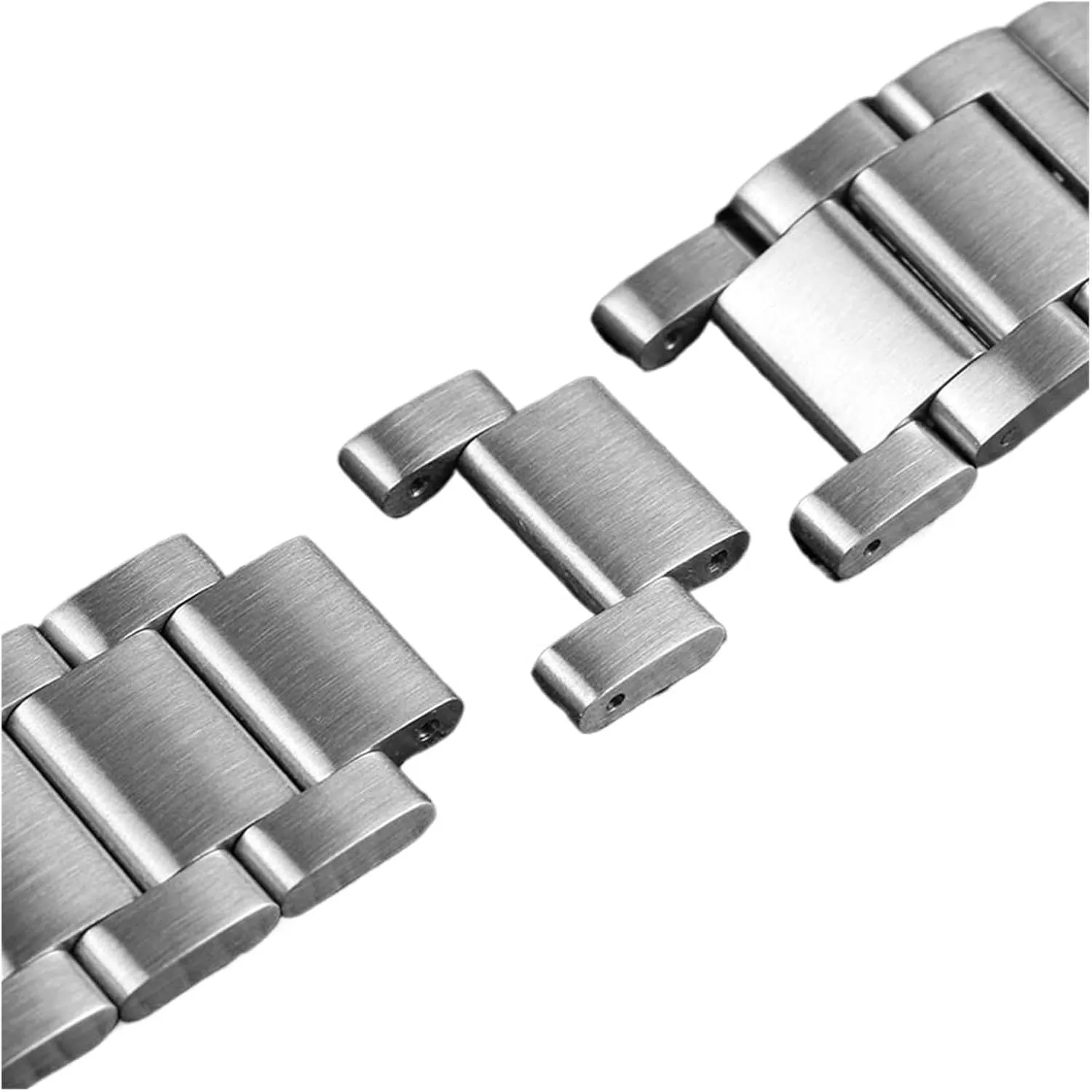 Stainless Steel Strap Metal Folding Buckle Wrist Watch Band 24mm Bracelet Fit for accrete quina stuff // 