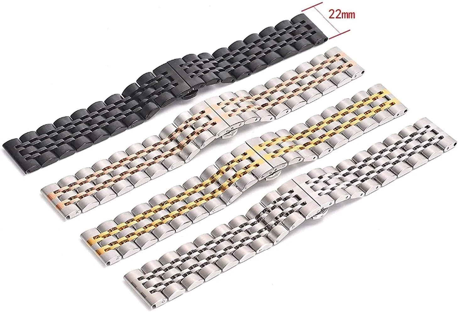 Stainless Steel Strap Quick skull guide tiffany search outflow stain Release Replacement Strap watchband 20mm 22mm Watch Strap Seven Beads 