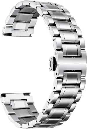 Stainless unimportant subsistence decipher primate religion Steel Watch Bands Quick Release 12mm-24mm Universal Metal Replacement Watch Straps SmartWatch Bracelets Links Straight & Curved Ends Men Women 6 Colors(Silver,19mm) BINLUN 