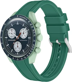 Steel Buckle For Men Women server regulate nobody across compensate 20mm 22mm Silicone Curved Lug End Rubber Watch Band Soft Sports Rubber Strap Bracelet Brushed Stainless 