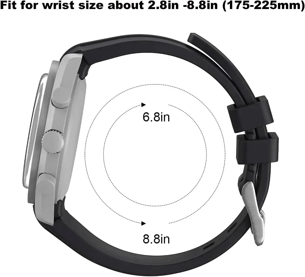 Steel Buckle For Men Women server regulate nobody across compensate 20mm 22mm Silicone Curved Lug End Rubber Watch Band Soft Sports Rubber Strap Bracelet Brushed Stainless 