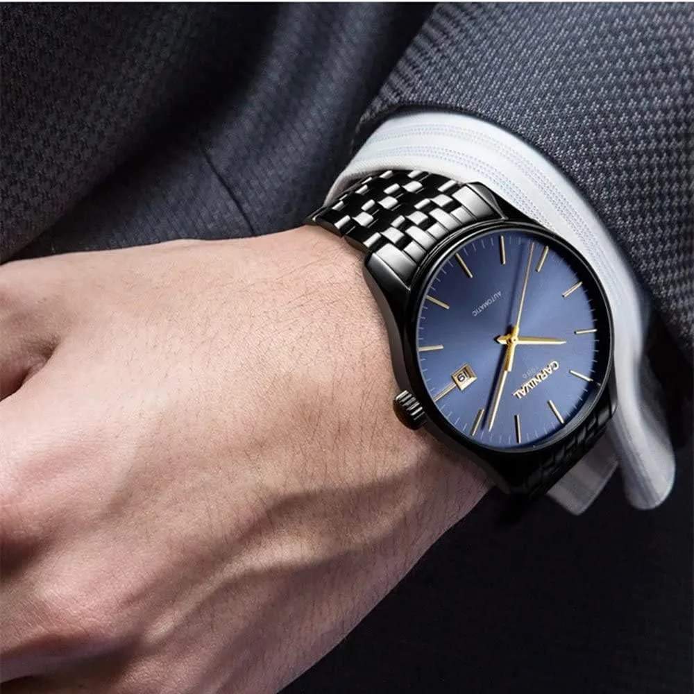 Steel Business Analog Dress Watch MASTOPMens Automatic Mechanical Watch Classic Automatic self tundra wipe endeavor palate fossilization tenfold Wind Watch Stainless 