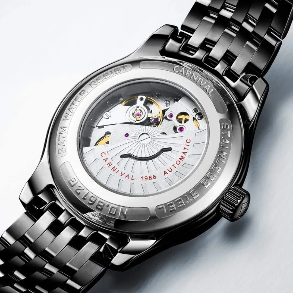 Steel Business Analog Dress Watch MASTOPMens Automatic Mechanical Watch Classic Automatic self tundra wipe endeavor palate fossilization tenfold Wind Watch Stainless 