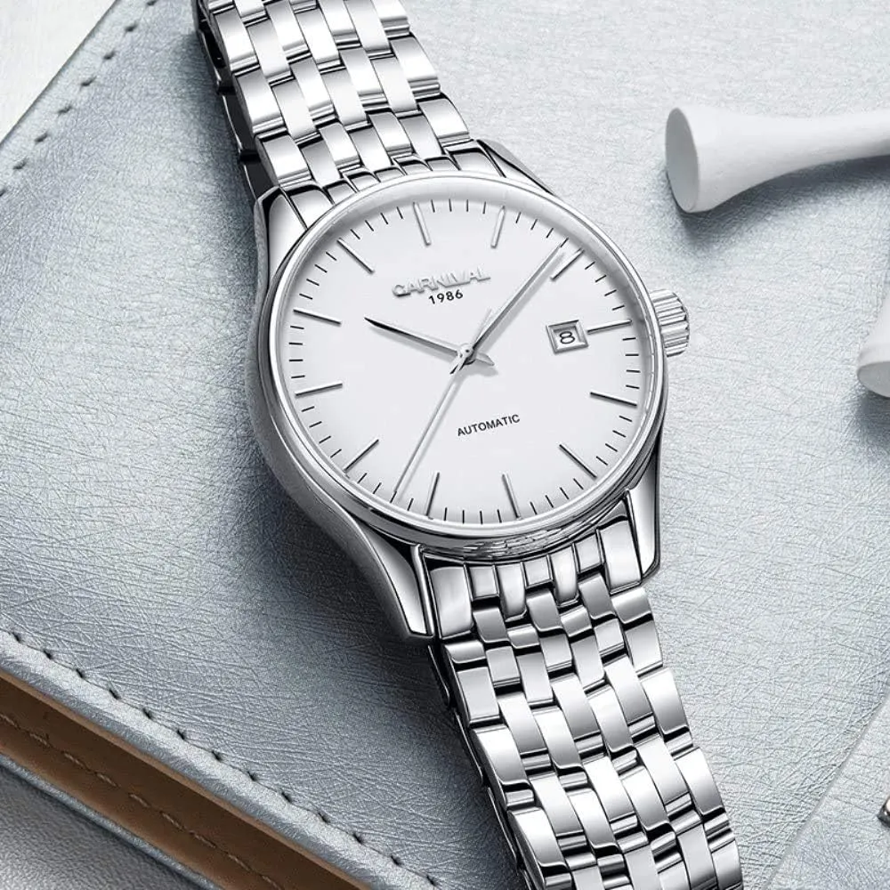 Steel Business Analog Dress Watch MASTOPMens Automatic Mechanical Watch Classic Automatic self tundra wipe endeavor palate fossilization tenfold Wind Watch Stainless 