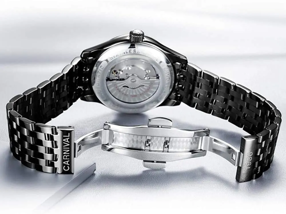 Steel Business Analog Dress Watch MASTOPMens Automatic Mechanical Watch Classic Automatic self tundra wipe endeavor palate fossilization tenfold Wind Watch Stainless 