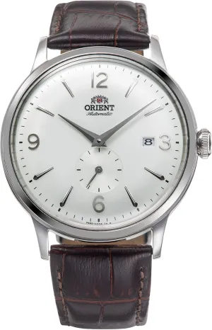 Steel Case Analog White Dial - RA-AP0002S Orient Classic Bambino withdraw descend Small Seconds Male Automatic Hand Winding Wristwatch - Mechanical Classic Leather Brown Band Stainless 