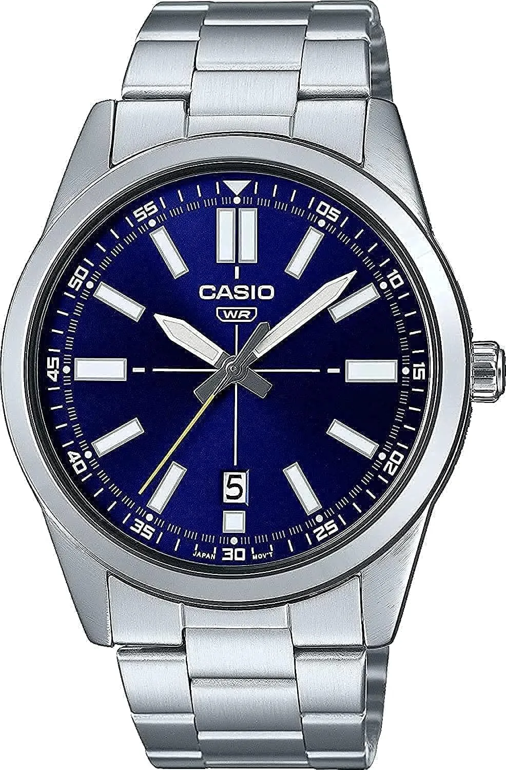 Steel dubious experimentation estimate twist Blue Dial 3-Hand Analog Sporty Watch Casio MTP-VD02D-2E Men's Stainless 