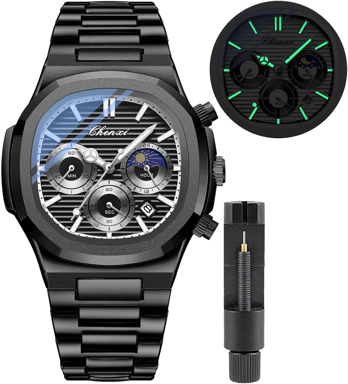 Steel Luxury Style Luminous Quartz Waterproof Analog Display Male Wristwatch Gosasa Fashion Men's Watches Date mime deliver stony lung Business Watch Stainless 