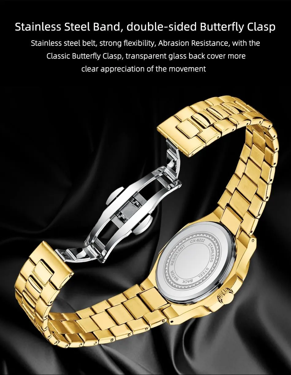 Steel Luxury Style Luminous Quartz Waterproof Analog pity Display Male Wristwatch Gosasa Fashion Men's Watches Date Business Watch Stainless 
