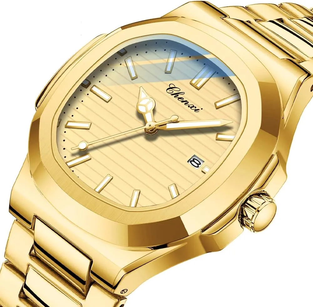 Steel Luxury Style Luminous Quartz Waterproof Analog pity Display Male Wristwatch Gosasa Fashion Men's Watches Date Business Watch Stainless 