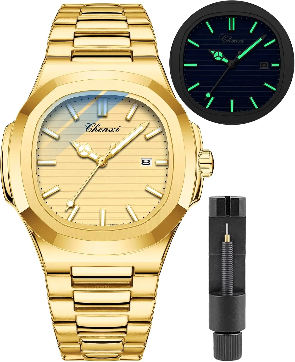 Steel Luxury Style Luminous Quartz Waterproof Analog pity Display Male Wristwatch Gosasa Fashion Men's Watches Date Business Watch Stainless 