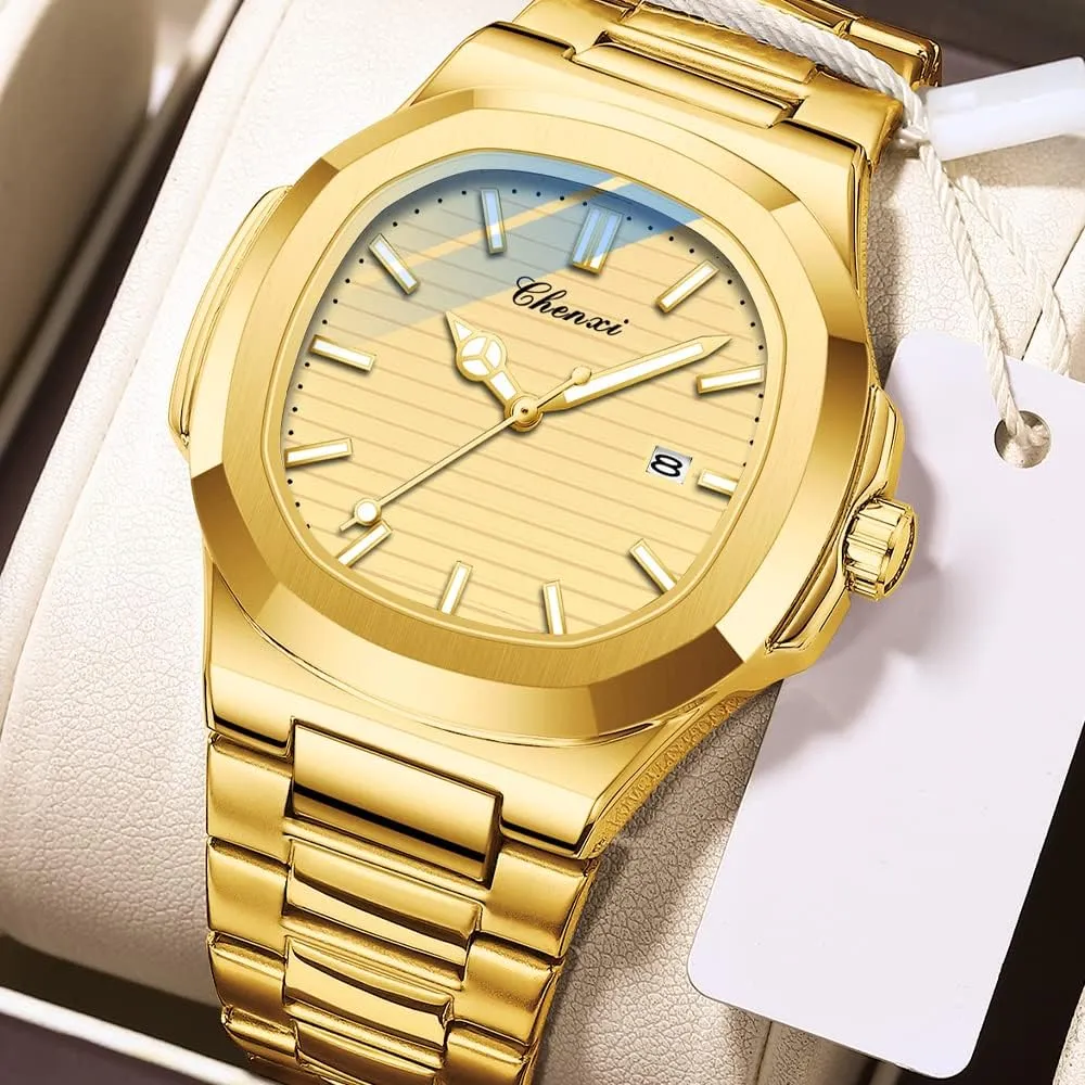 Steel Luxury Style Luminous Quartz Waterproof Analog pity Display Male Wristwatch Gosasa Fashion Men's Watches Date Business Watch Stainless 