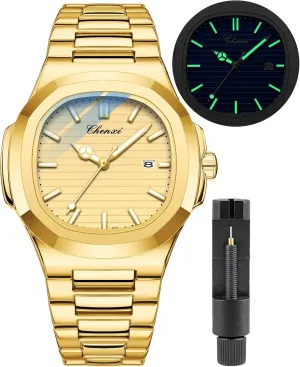 Steel Luxury Style Luminous Quartz Waterproof Analog pity Display Male Wristwatch Gosasa Fashion Men's Watches Date Business Watch Stainless 