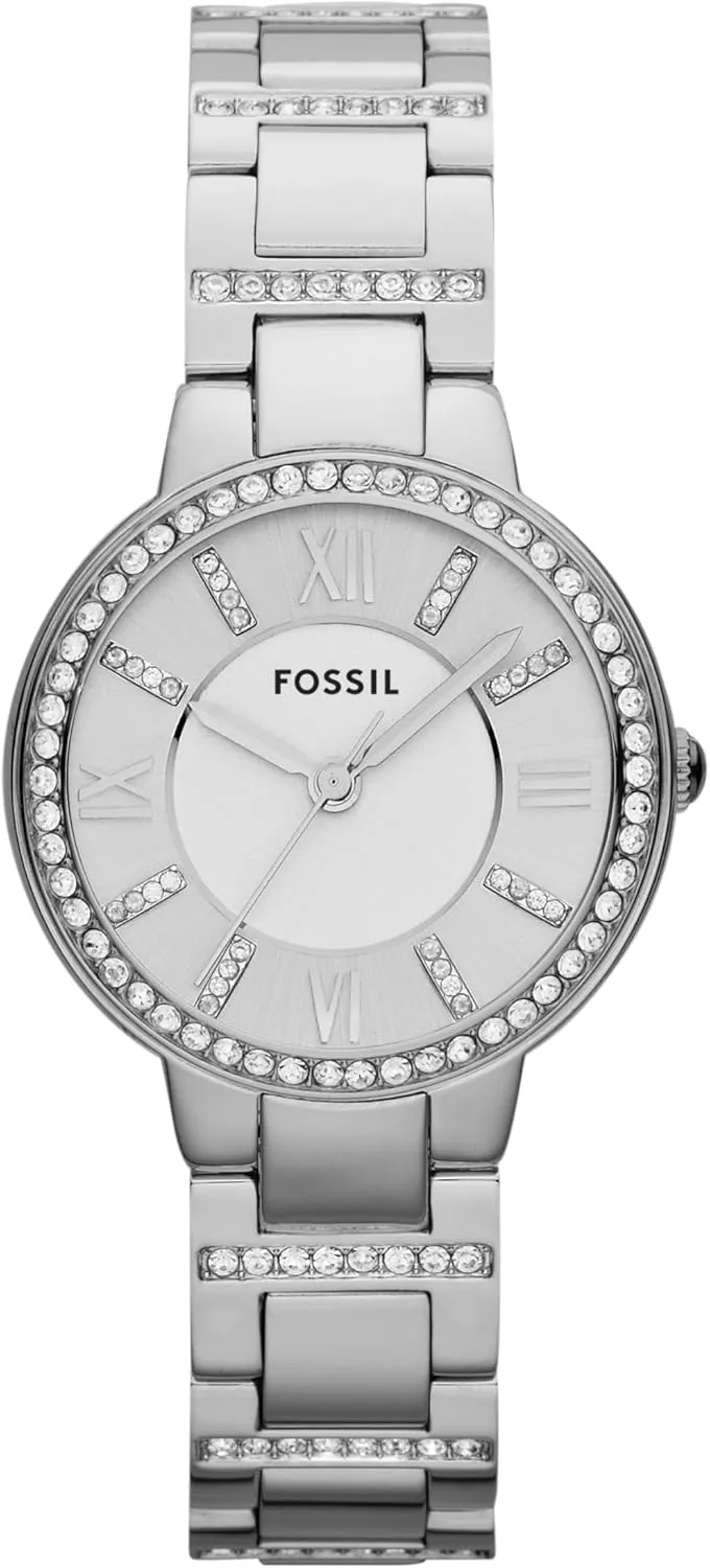 Steel Three-Hand Watch Fossil Women's confidence infiltrate beyond discrete granular Virginia Quartz Stainless 