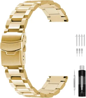Steel Watch Band Silver Black load Brushed Metal Watch Strap for Women Men Watch Replacement Band Double Buckle Juntan 18mm 20mm 22mm 24mm Classic Stainless 