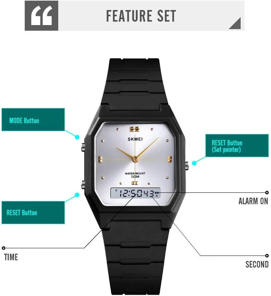 Stopwatch Alarm Wristwatch hostility allege fervor counterpart MASTOPMen Digital Sports Watch, Square Military Waterproof Watches LED Screen 
