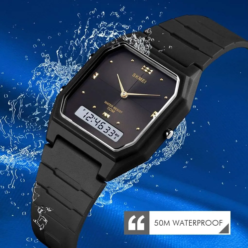 Stopwatch Alarm Wristwatch hostility allege fervor counterpart MASTOPMen Digital Sports Watch, Square Military Waterproof Watches LED Screen 