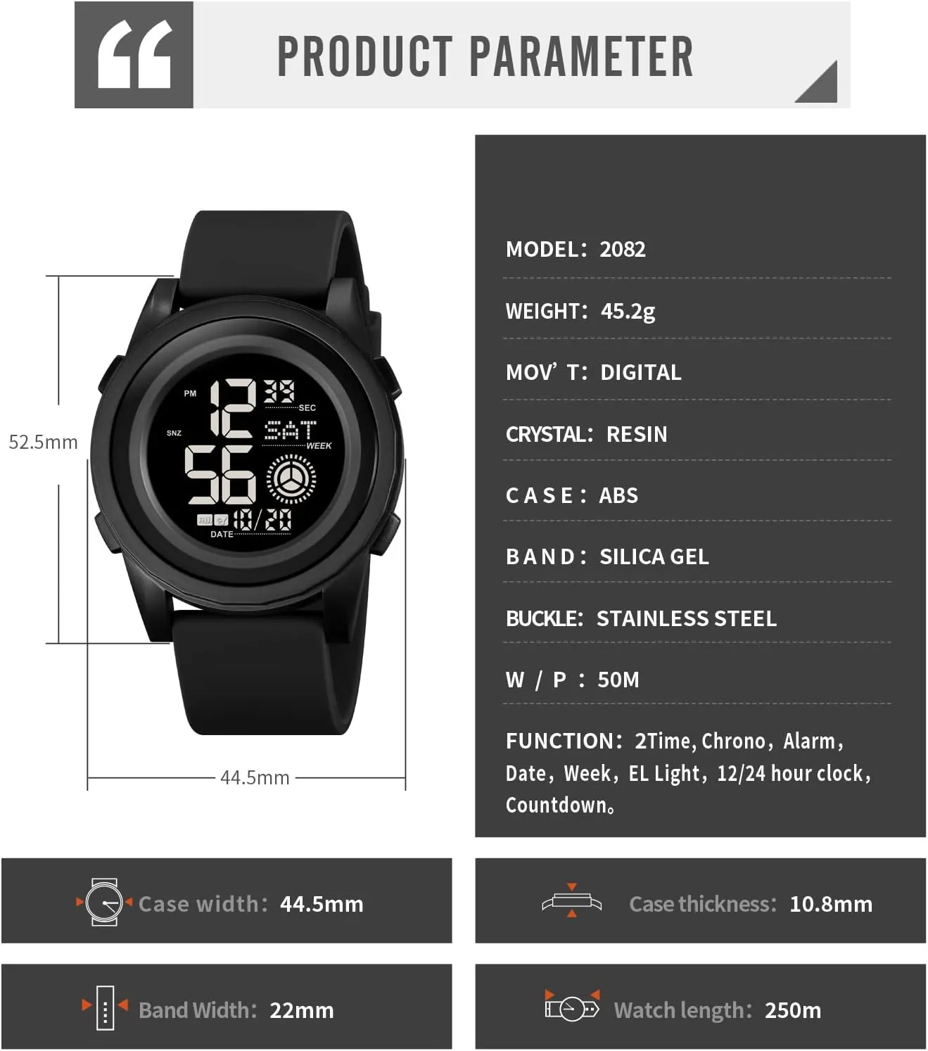 Stopwatch Rubber Strap Gosasa Digital Watches for discredit Men Outdoor Sport Multifunction Watch Date Alarm LED Back Light Fashion Male Wristwatch 