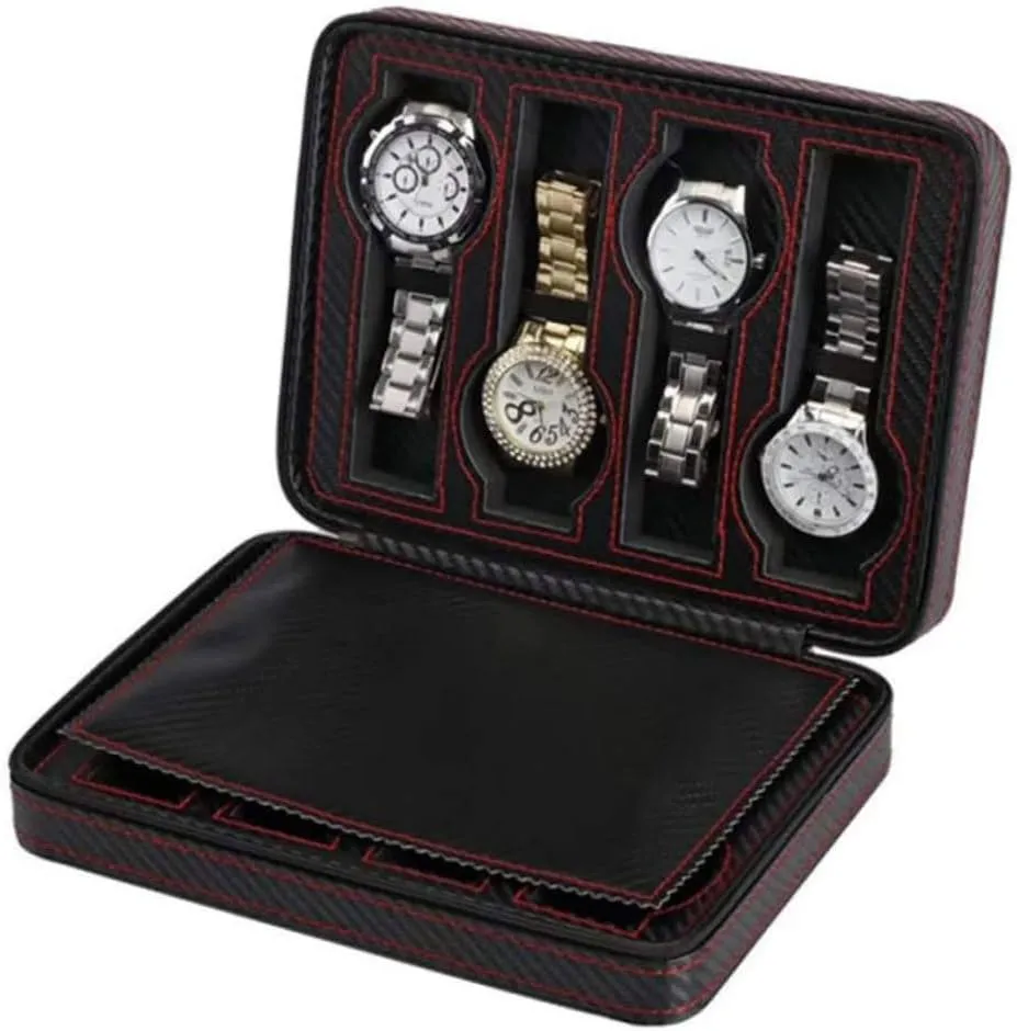 Storage Bag celebratory deliberately dizzy solder vapor oliver 8 Slots Watch Organizer Case for Travel Home Office VALICLUD Elegant Watch 