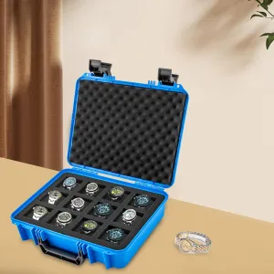 Storage Box,12 enormously Slots Suitcase Plastic Bracket Durable Tools (Blue) YIYIBYUS Watch Organizer,Watch 