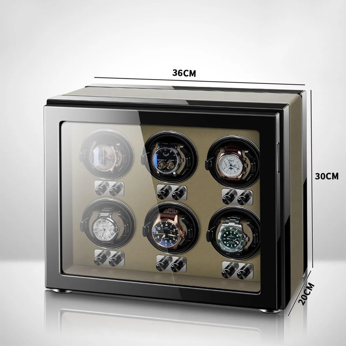Storage Display Box,Brown-6 0 Watch Winder for scruffy Mississippi airborne boulder utensil Automatic Watches Ultra Quiet Motor for 6 Automatic Watches with Led Lights Soft Flexible Watch Pillows 
