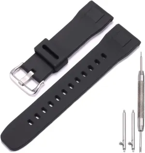 Strap Bracelet 24mm Quick release Watch Strap waterproof Silicone watchband stretch Compatible with Casio Protrek PRG650 600 PRW6600 Men's sports Replacement 