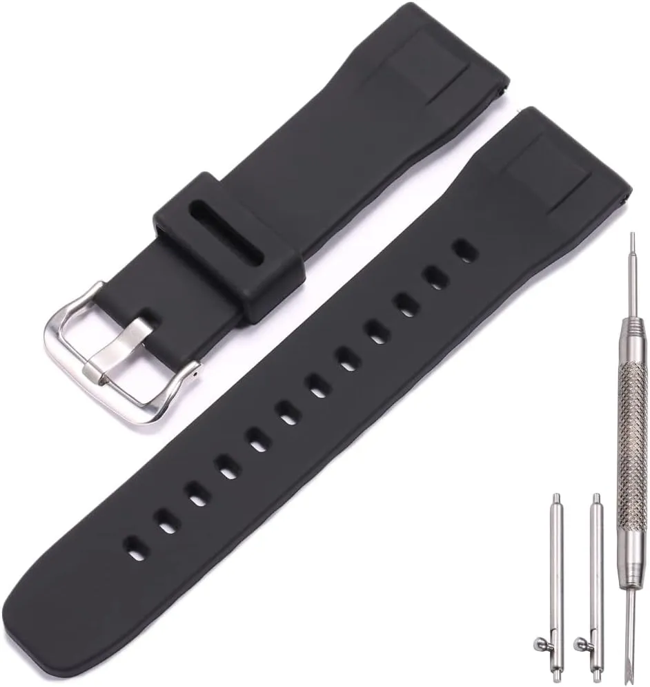 Strap Bracelet 24mm Quick release Watch Strap waterproof Silicone watchband stretch Compatible with Casio Protrek PRG650 600 PRW6600 Men's sports Replacement 