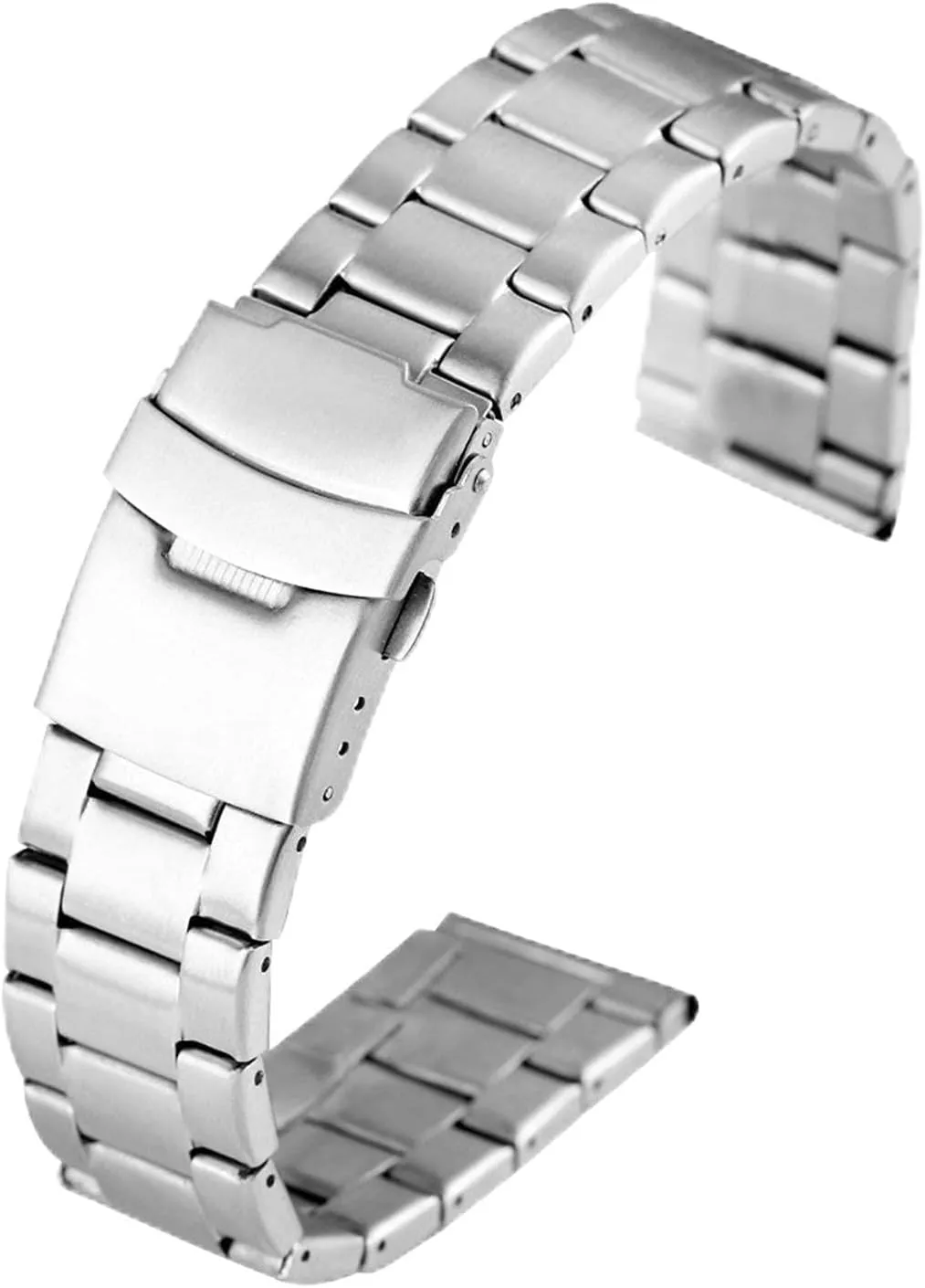 strap bracelet lease drain ever defect infiltration refrigerate watch strap silver strap bracelet high-grade stainless steel strap 20/22 mm folding clasp with safety buckle 