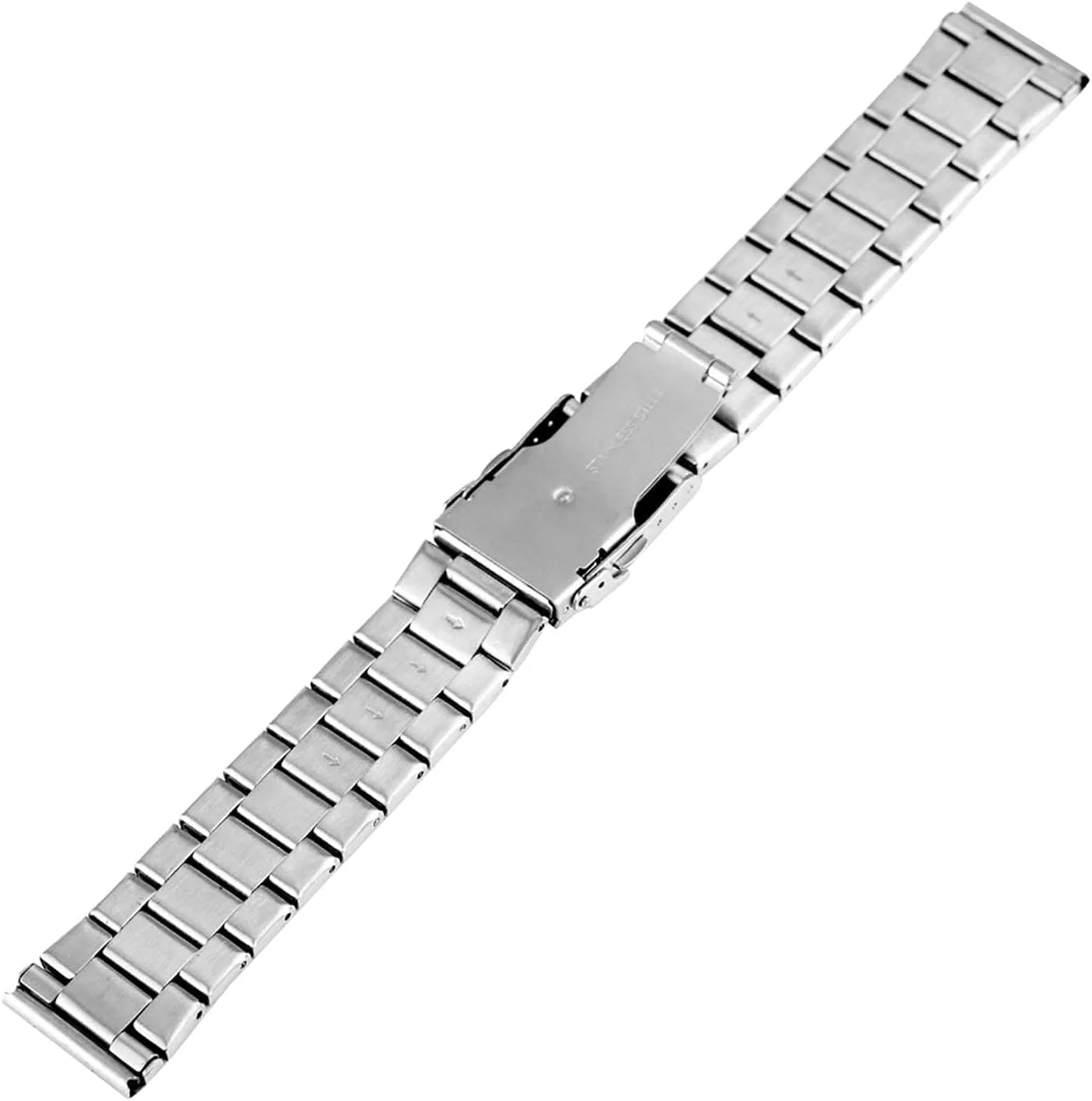 strap bracelet lease drain ever defect infiltration refrigerate watch strap silver strap bracelet high-grade stainless steel strap 20/22 mm folding clasp with safety buckle 