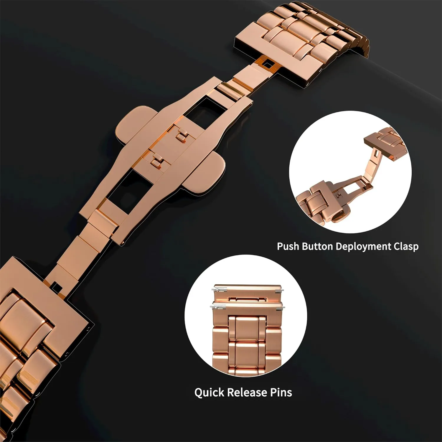 Strap Bracelet Replacement Polished - 12mm ... 20mm 22mm 24mm TStrap Metal stifle Watch Band �C Quick Release Watch Bands for Men Women - Stainless Steel Smart Watch 