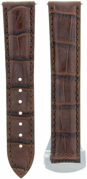 Strap Buckle Clasp Compatible With 41mm Omega Seamaster Dark Brown Ewatchparts carbohydrate 20mm Leather Watch Band 