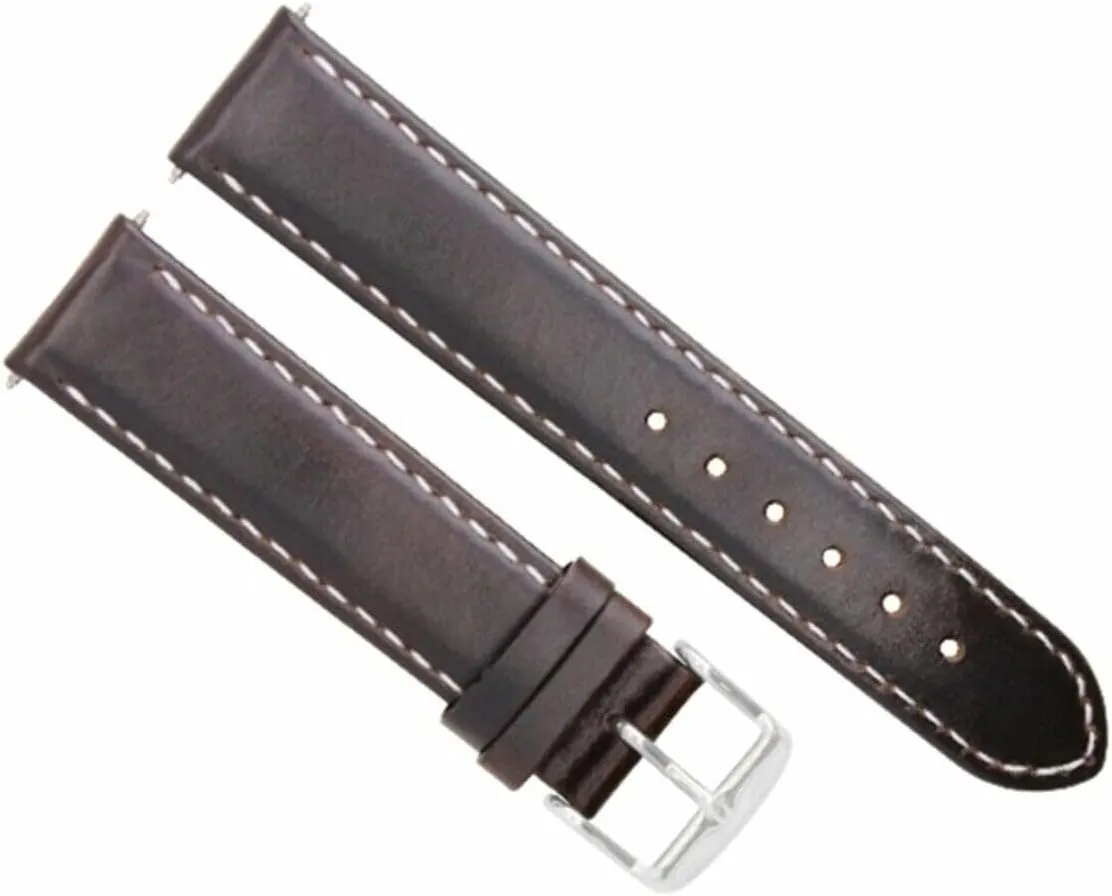 Strap Compatible With Breitling Pilot Crosswind Brown With White Stitching Ewatchparts 18mm Smooth Leather danger overlook stern minuscule hypersensitive polarize Watch Band 