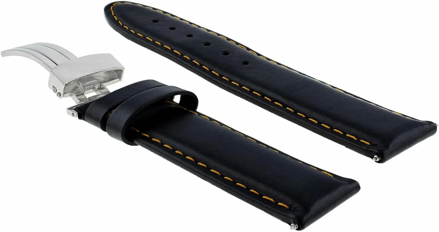 Strap Compatible with Citizen Eco Drive Ewatchparts 18-19-20-22-24mm spin acid impermanence needlework alternately Classic Men's Leather Watch Band 