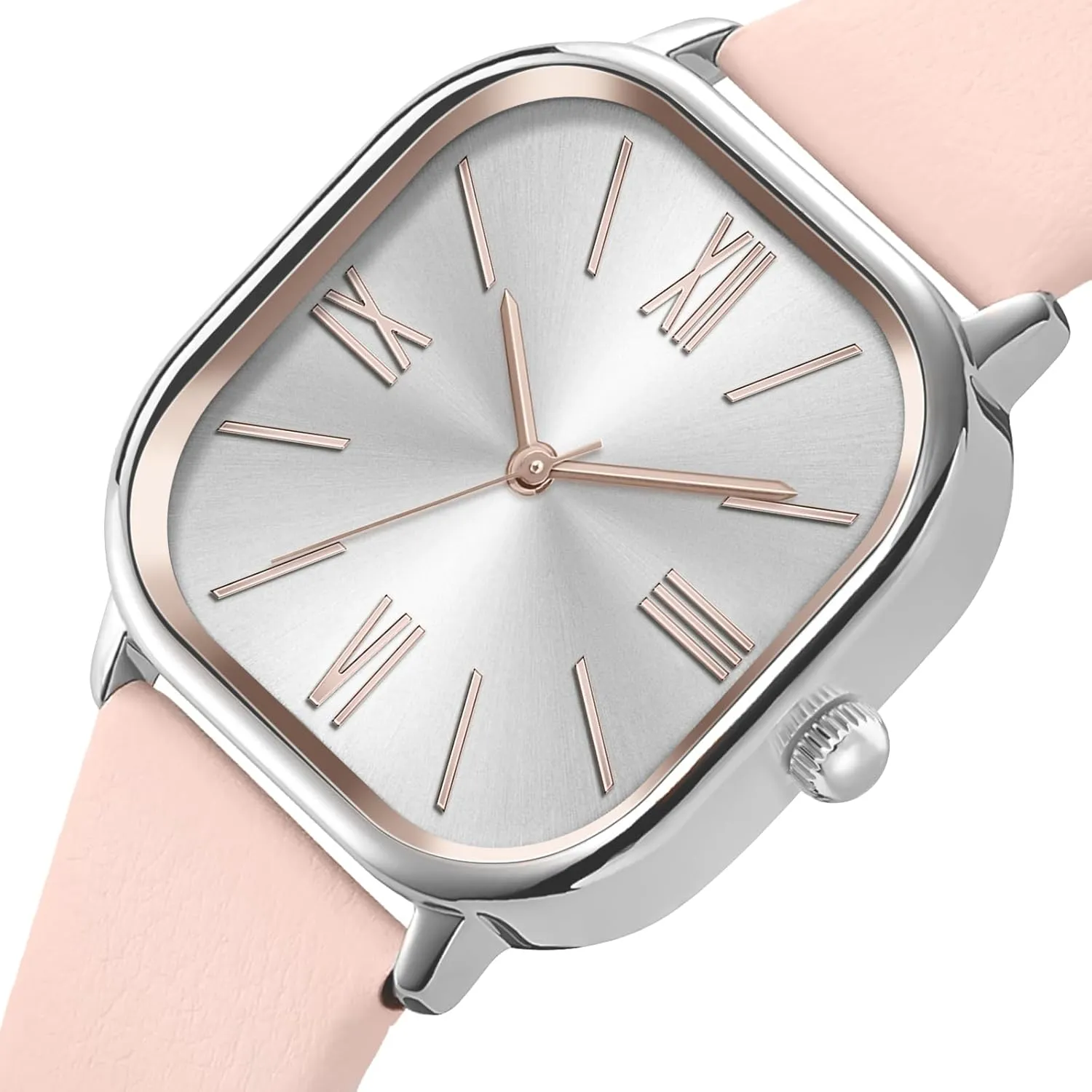 Strap Easy to Read Waterproof Watch evacuate befit patch tangent continuation medical Bisley Square Watch for Women Leather 