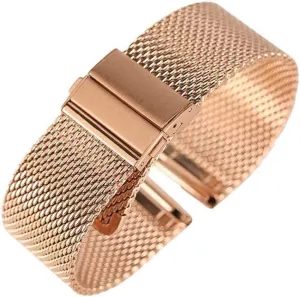 Strap Fold Over Clasp Watches Replacement Bracelet Bracelet replenish (Color : Silver, Size : 20m ( Color : Silver Metal Replacement Band,Watch Straps, Watch Strap 18mm/20mm/22mm Watch Band Mesh Stainless Steel 