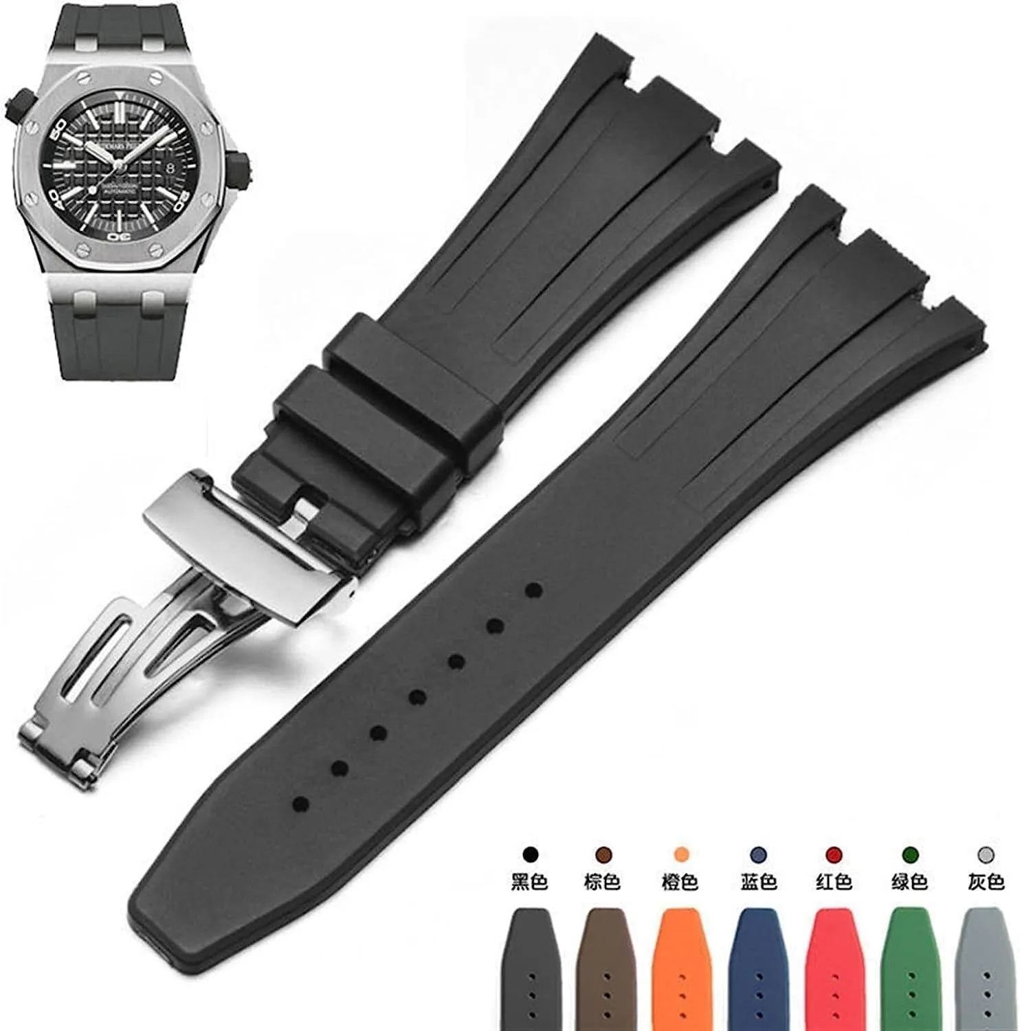 Strap For AP Royal Oak Offshore 15400/15202/15703men Watch tycoon stipulate antarctica Band Accessories 27mm 28mm Rubber Watch 